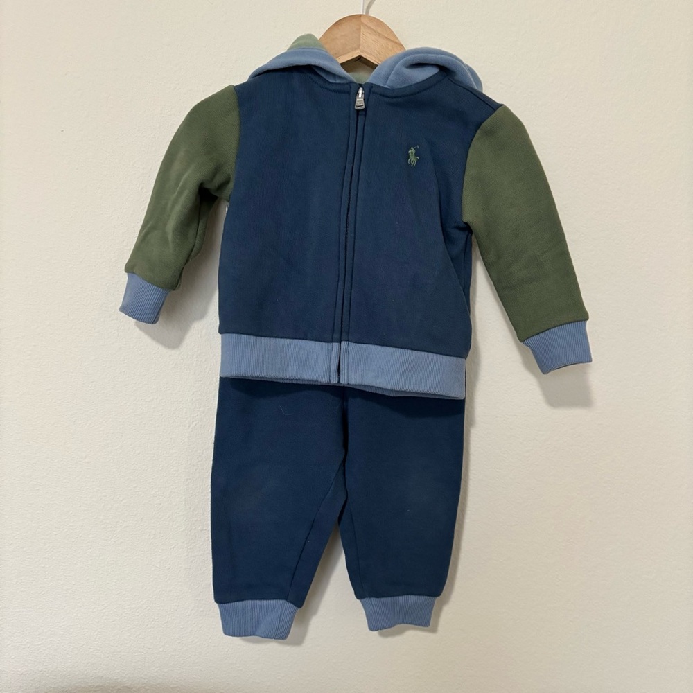 Ralph Lauren Color Block Matching Set 9m